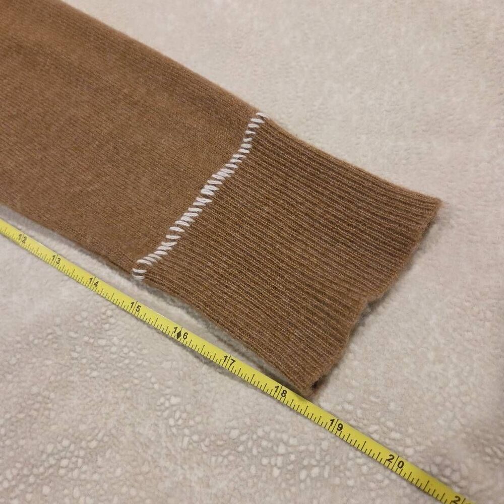 Veronica Beard Preta V-Neck Cashmere Sweater, camel size M - Picture 12 of 13